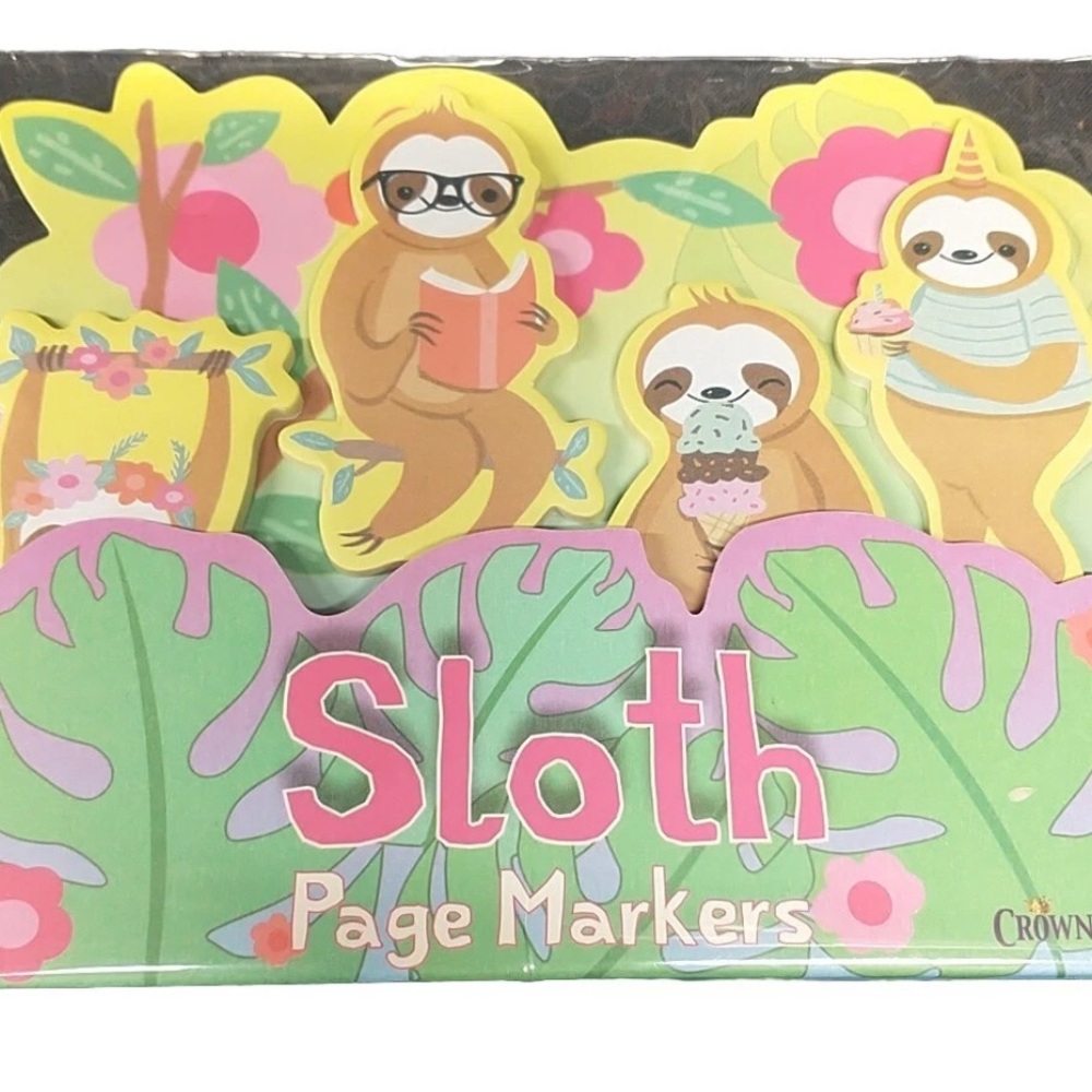 Sloth Page Markers - Multicolor